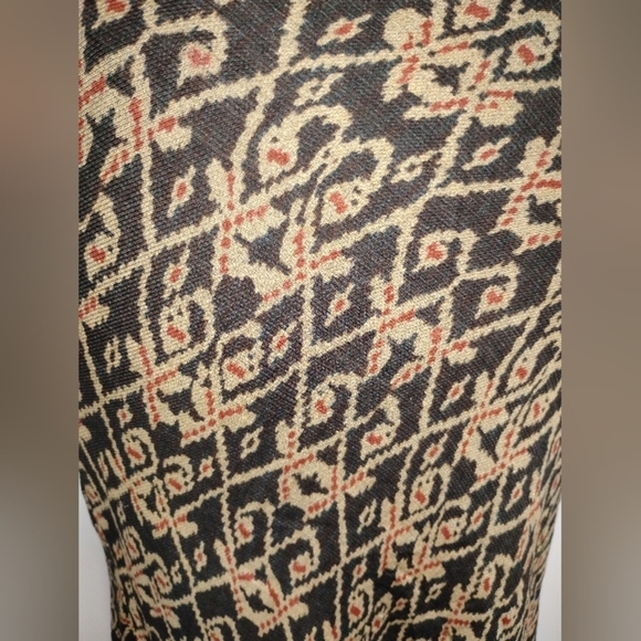 LAUREN SILK WOOL FAUX WRAP SKIRT - Picture 8 of 11